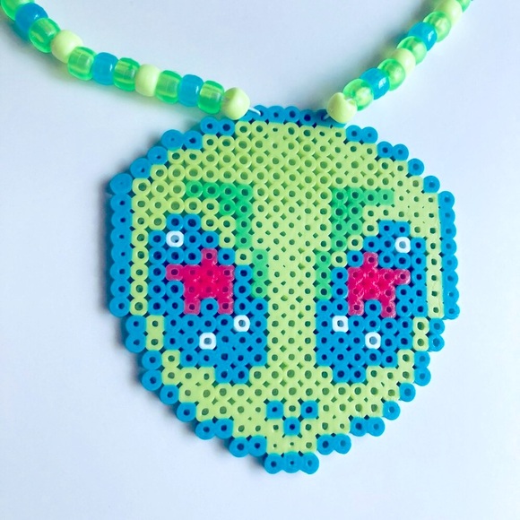 Alien Rave Kandi Choker Perler - Picture 4 of 4